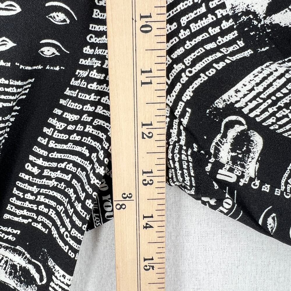 REFORMATION Sorrenti Pants Women 4 Black White Zine Magazine Newspaper Print NEW - Picture 15 of 16